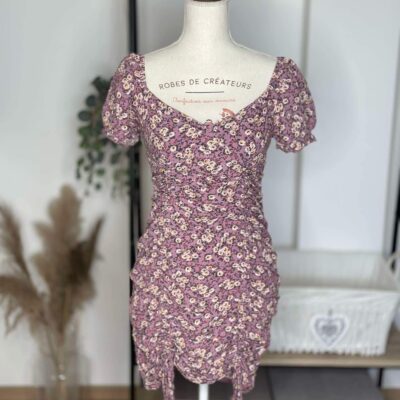 Robe Fleurie Lilas