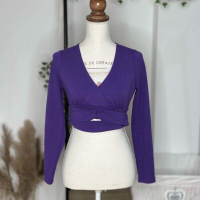 Top Croisé Violet