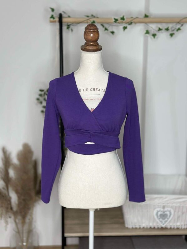 Top Croisé Violet
